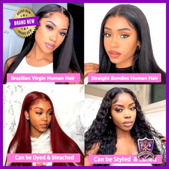 12 Inch Straight Brazilian Virgin Hair Extensions 3 Bundles Unprocessed